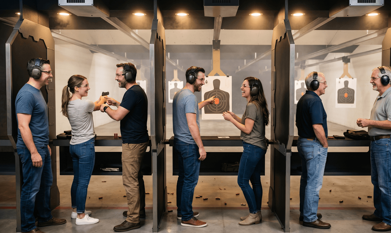 Down Range members enjoying the range together